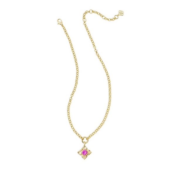 Kendra Scott Lily 14K Gold Over Brass
Chain Pendant Necklace - Blue Of Pink NWT - Picture 2 of 10